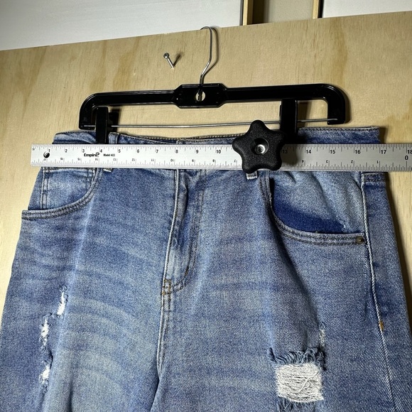 SO Super High Rise Wide Leg Jeans with Distressed Vintage Style Size 15 - Picture 6 of 10